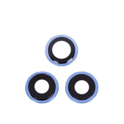Lentilles Caméra Arrière iPhone 12 Pro Bleu (x3) Avec Châssis