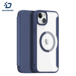 Dux Ducis Skin X Pro Magnetic Flip Iphone 15 Plus Magsafe Tasche Blau