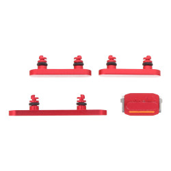 Power Volume Mute Buttons Keys Side Buttons for iPhone 14/14 Plus Red 4pcs in one set