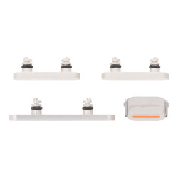 Power Volume Mute Buttons Keys Side Buttons for iPhone 14/14 Plus White 4pcs in one set