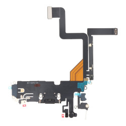 Charging Port Flex Cable for iPhone 14 Pro Black without Logo