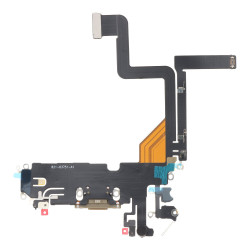 Charging Port Flex Cable for iPhone 14 Pro Gold without Logo