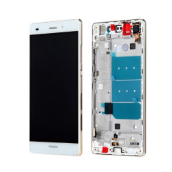 Display Huawei P8 weiß (original generalüberholt) mit Rahmen
