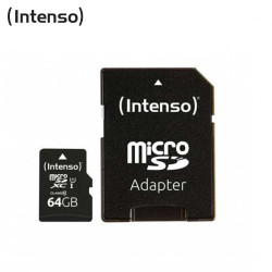 Tarjeta Micro SD Intenso 64Gb + adaptador CL10