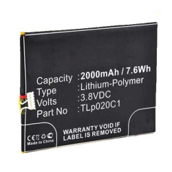Batterie Alcatel TLP020C1 (Reconditionnée)