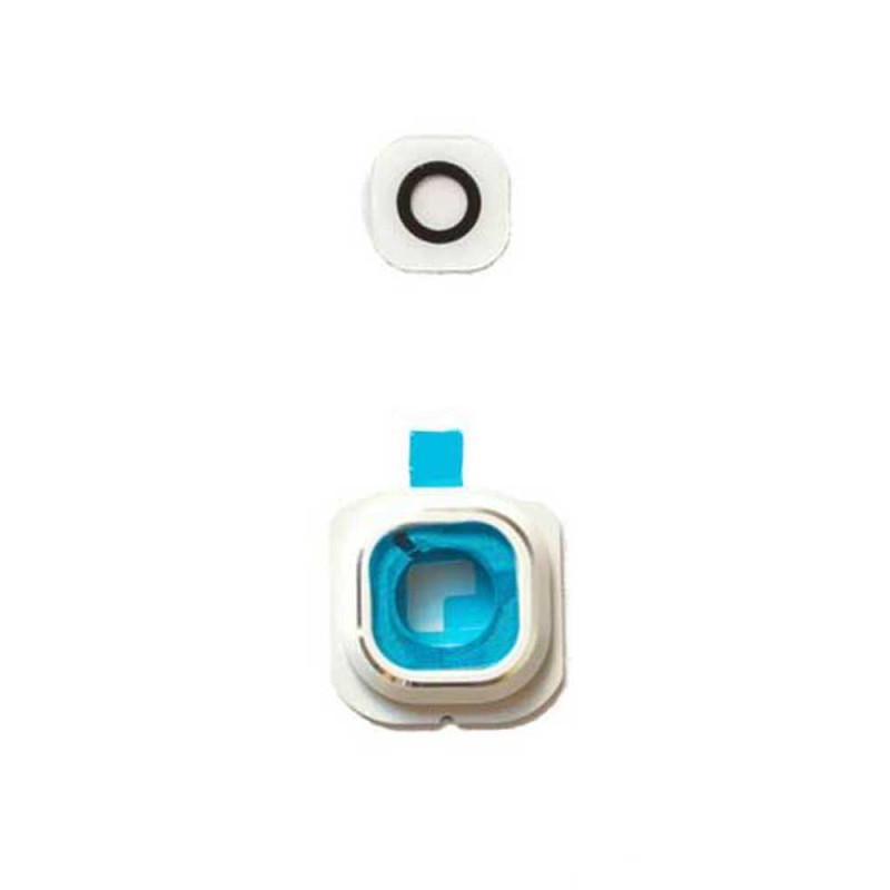 Lentille Caméra Arrière Samsung Galaxy S6 (G920F) Blanc Avec Châssis