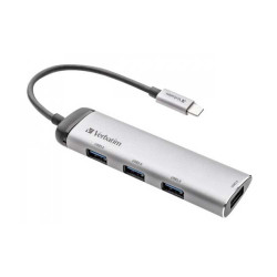 Hub Multiports USB-C Verbatim USB 3.2 Gen 1 Avec Cable de 15cm