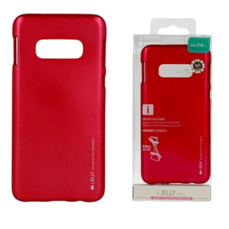 Coque silicone Samsung S10E Rouge I-Jelly metal Case