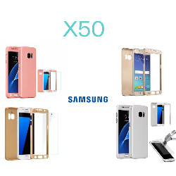 Starter Pack X50 Schutzhüllen 360 Integral Gehärtete Gläser Samsung