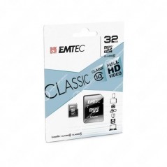 Tarjeta Micro SDXC + Adaptador Emetec 32Go Class 10