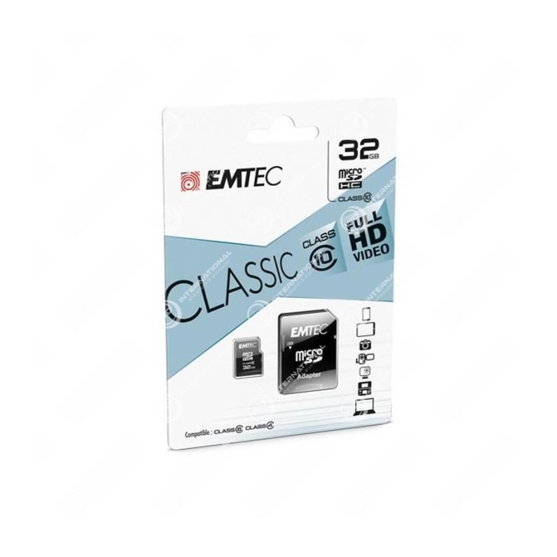 Scheda Micro SDXC + adattatore Emetec 32Go Class 10