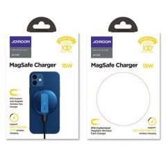 Chargeur sans fil Joyroom Qi 15 W pour iPhone (compatible MagSafe) + câble USB Type C blanc (JR-A28)