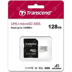 Carte Transcend MicroSD/SDHC 128 Go USD300S-A avec adaptateur