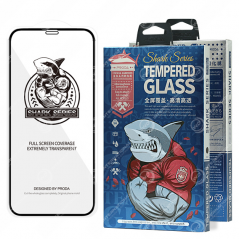IPhone 12 Mini vetro temperato con telaio nero serie Shark