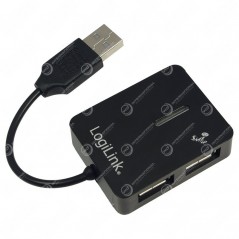 HUB USB 4 ports Logilink USB 2.0, Smile, Noir - UA0139