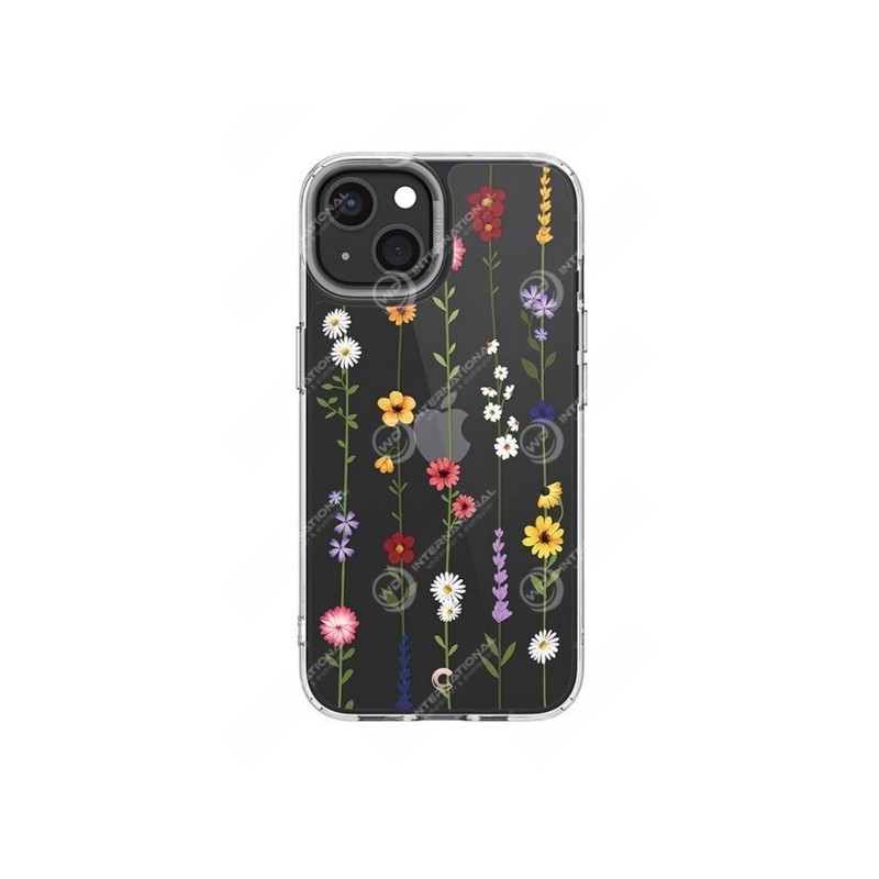 Coque Spigen Cyrill Cecile iPhone 13 Jardin de Fleurs Transparente