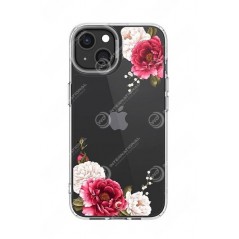 Coque Spigen Cyrill Cecile iPhone 13 Fleurs Transparentes