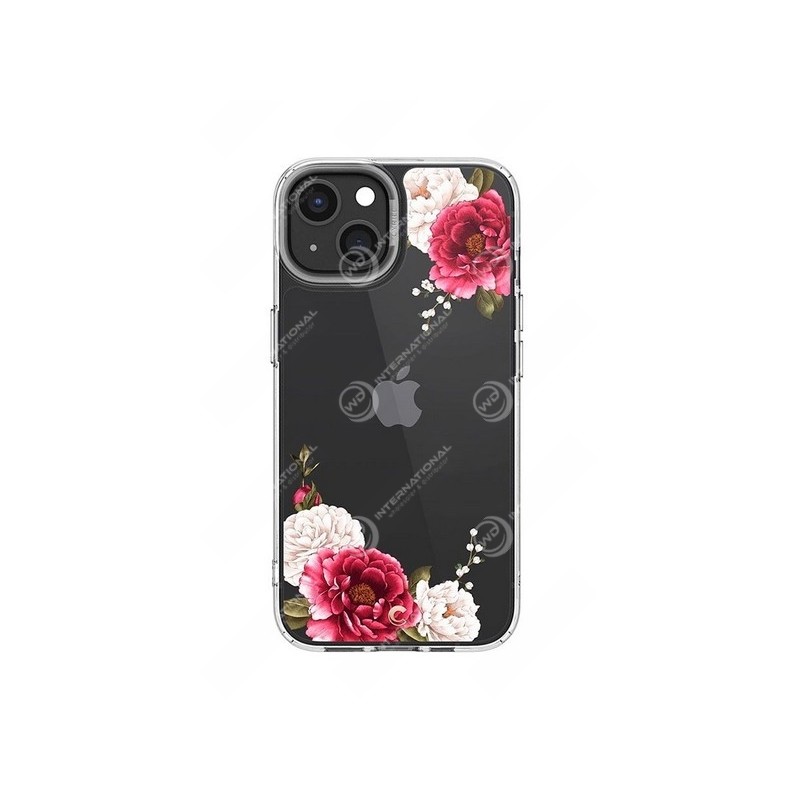 Coque Spigen Cyrill Cecile iPhone 13 Fleurs Transparentes