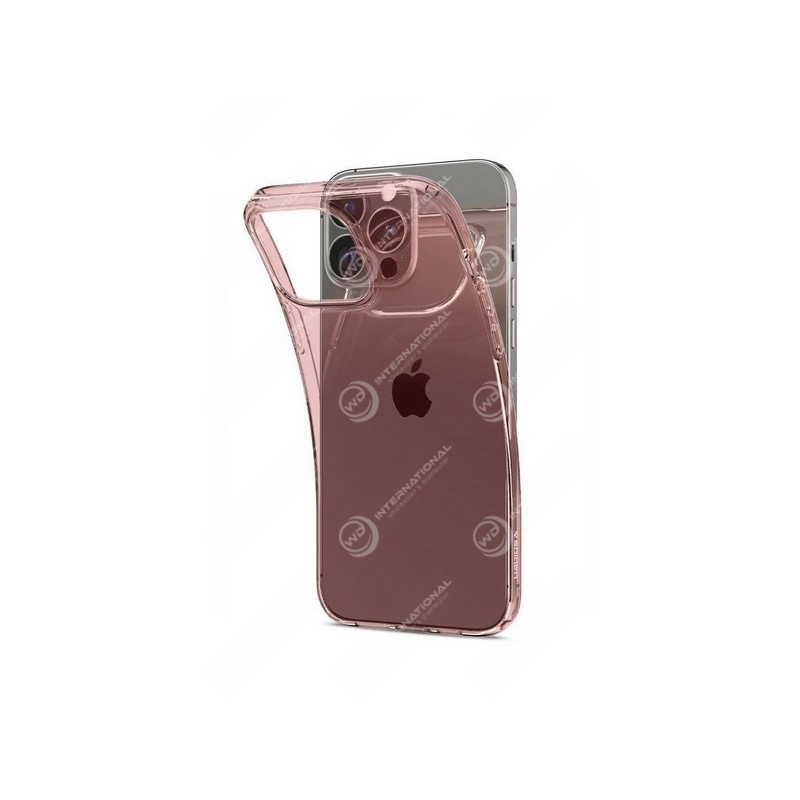 Coque Spigen Crystal Flex iPhone 13 Pro Max Rose Transparente
