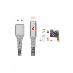 Câble Dudao L7X USB vers Lightning 3A Avec Mise Hors Tension Intelligente Gris