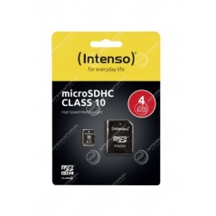 Carte Micro SDHC 4GB Avec Adaptateur Intenso CL10