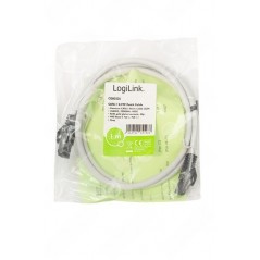 Cable de parcheo de red 1M CAT 8.1 Logilink CQ8032S RJ45 Gris claro sin halógenos