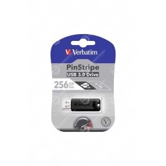 Memoria USB Pin Stripe 0.3 de 256 GB de Verbatim en color negro