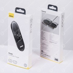 Baseus 2in1 Qi Chargeur sans fil pour smartphones et écouteurs AirPods 15W Transparent Noir (WXJK-A01)