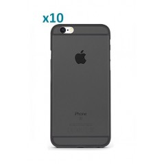 Lot de 10 Coques iPhone 6 / 6s Silicone Noir Transparent