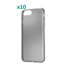 Lot de 10 Coques iPhone 7 Plus Silicone Noir Transparent