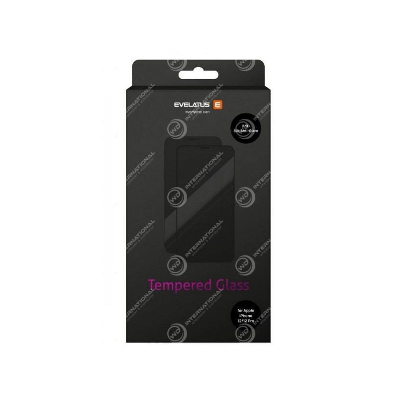 Verre Trempé 2.5D Mat pour iPhone 12 / 12 Pro Evelatus (EVEAI12P)