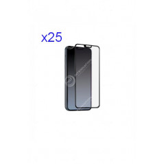 Lot de 25 Verres Trempés 3D Integral iPhone 12 / 12 Pro Noir