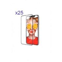 Lot de 25 Verres Trempés 3D Integral iPhone X / XS / 11 Pro Noir