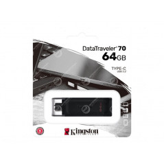 Clé USB-C 64GB Kingston DataTraveler 70 Noir