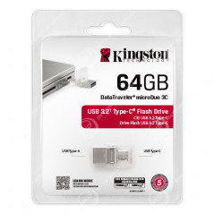 Clé USB-C + USB-A 3.2 64GB DataTraveler Micro-Duo Kingston