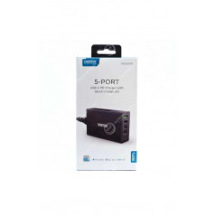 Chargeur Secteur Fast Charge Ports USB x4 et Port Type-C 60W Choetech EU Noir (Q34U2Q-EU)