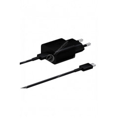 Chargeur Secteur USB 15W PD AFC Avec Câble Type-C Samsung Noir