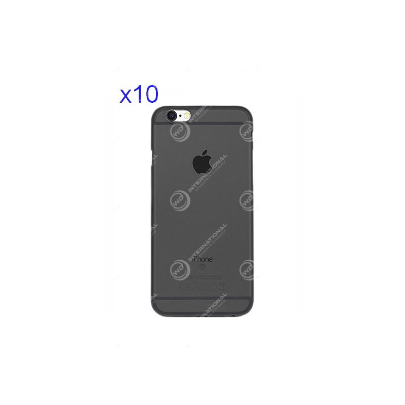 Lot de 10 Coques en Silicones iPhone 6+/6S+ Transparentes Noires