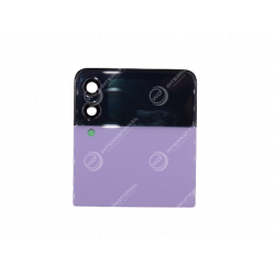 Back Cover Haut avec Lentille Caméra Arrière Samsung Galaxy Z Flip 3 Lavande et Noir Service Pack