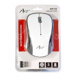 Souris Optique Sans Fil USB Art Blanc (AM-92)