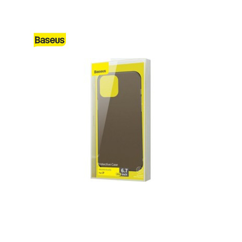 Coque Baseus Frosted Glass iPhone 12 Pro Max Noir (WIAPIPH67N-WS01)