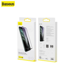 Verre Trempé Baseus 0.25mm Anti-Lumière Bleue Full iPhone XS Max/11 Pro Max Noir (SGAPIPH65S-HB01)