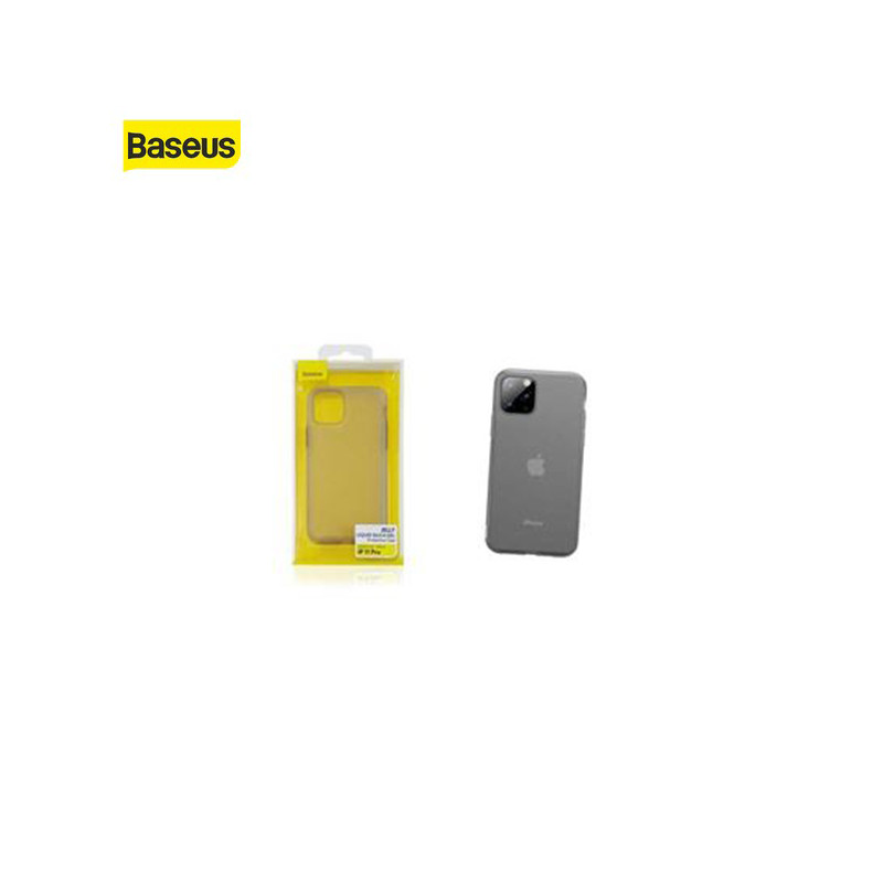 Coque  Baseus Jelly Liquid Silica Gel iPhone 11 Pro Transparente Noire (WIAPIPH58S-GD01)