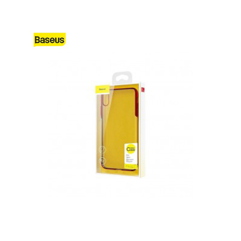 Coque Rouge et Transparente Baseus Glitter iPhone XS Max (WIAPIPH65-DW09)
