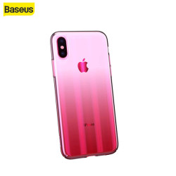 Coque Transparente Rose Baseus Aurora pour iPhone XS Max (WIAPIPH65-JG04)