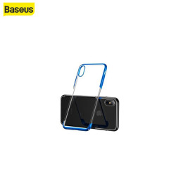 Coque Baseus Glitter Bleue Transparente iPhone XS Max (WIAPIPH65-DW03)