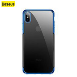 Carcasa azul transparente Baseus Glitter iPhone XS Max (WIAPIPH65-DW02 / WIAPIPH65-DW03 / WIAPIPH65-DW09)
