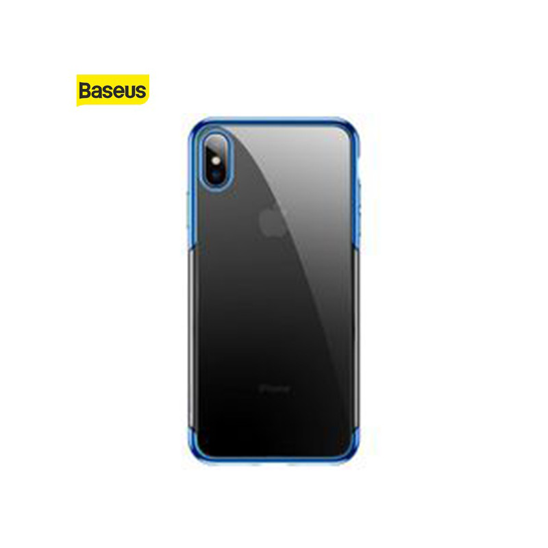 Coque Baseus Glitter Bleue Transparente iPhone XS Max (WIAPIPH65-DW03)