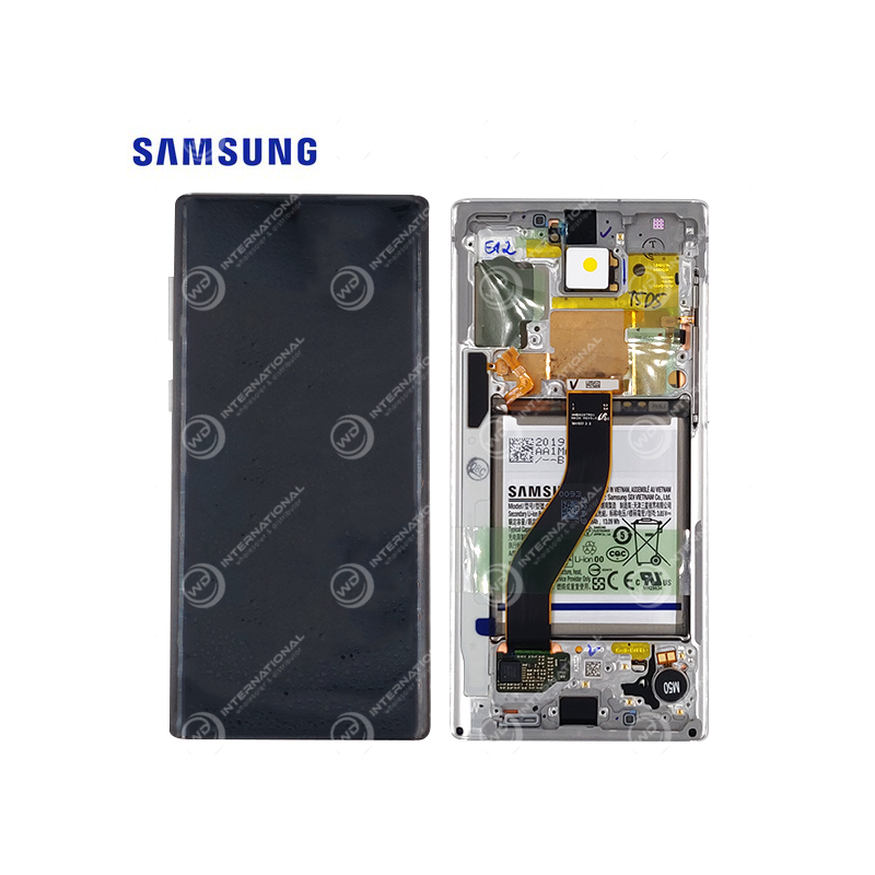 Écran Samsung Galaxy Note 10 Aura Blanc Complet Service Pack
