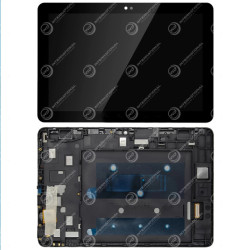 Screen Replacement With Frame for Amazon Fire HD 8 (2020, 10th Gen) Black (Third Party Glued)
